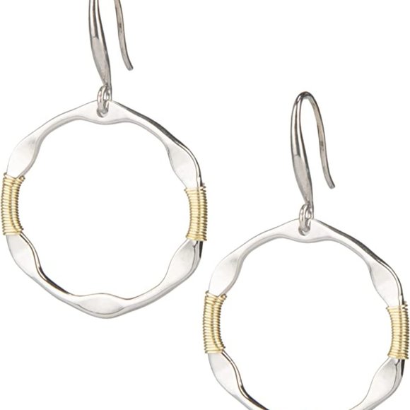 Classy Gold and Silver Wire Wrapped Earrings for Women